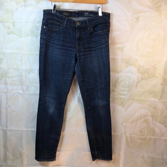 J Crew Toothpick Blue Jeans Skinny Ankle Pants Size 29 - Picture 1 of 7